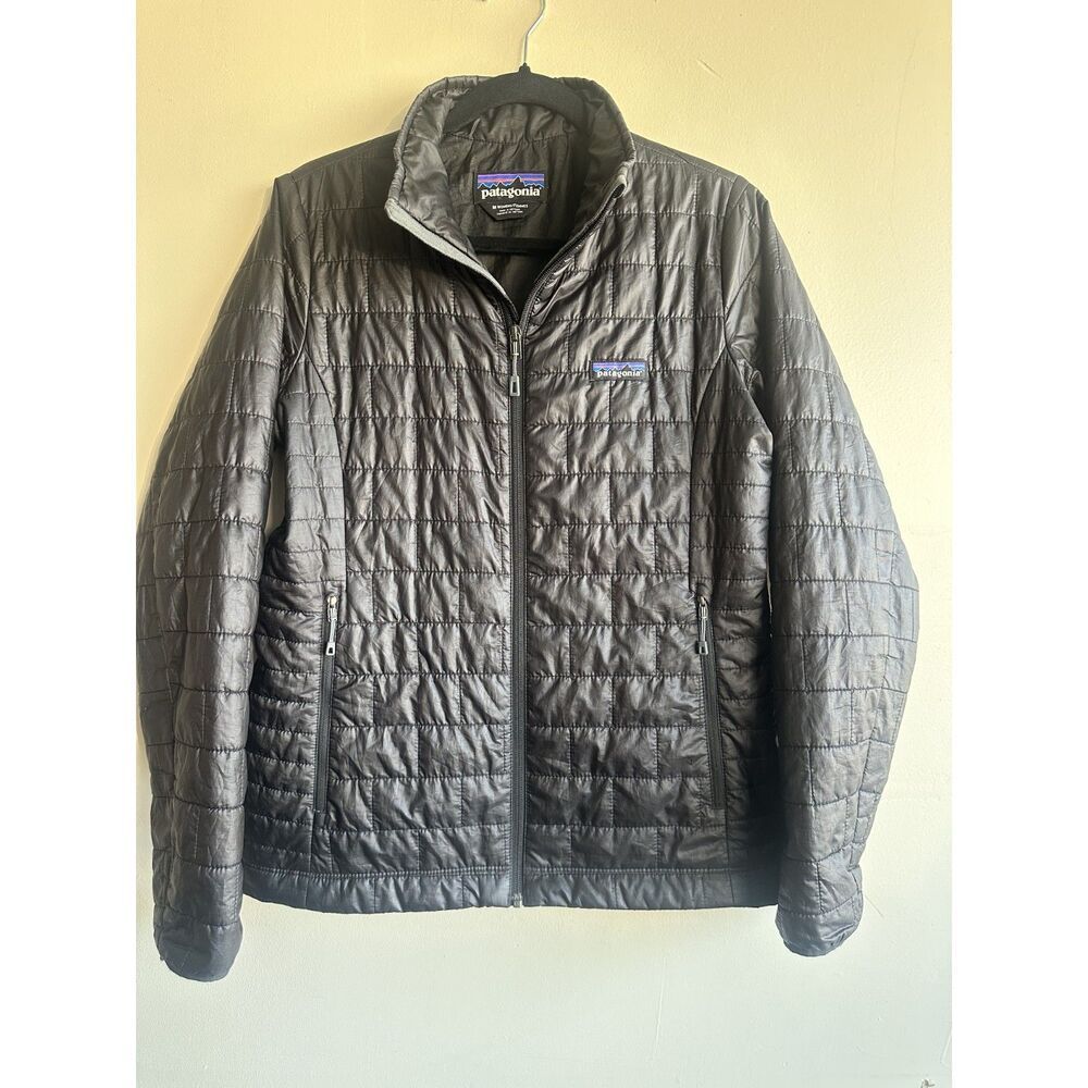 Patagonia Women’s Nano Puff Jacket Medium Black PrimaLoft Lightweight Puffer - Picture 2 of 13